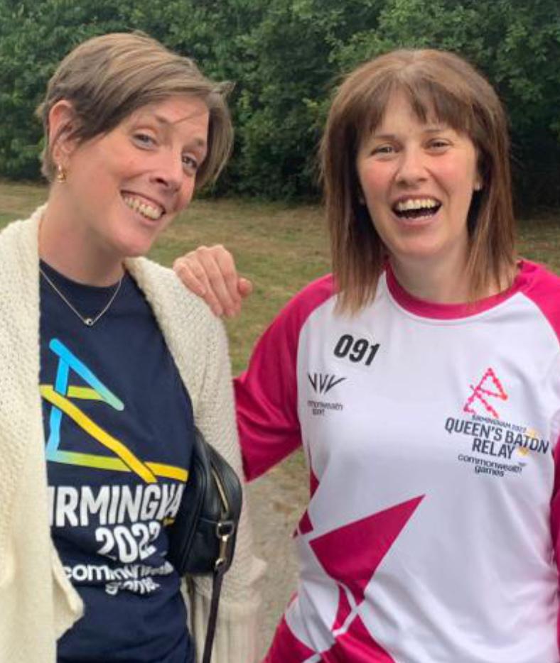 Jess Phillips at Commonwealth Games baton relay