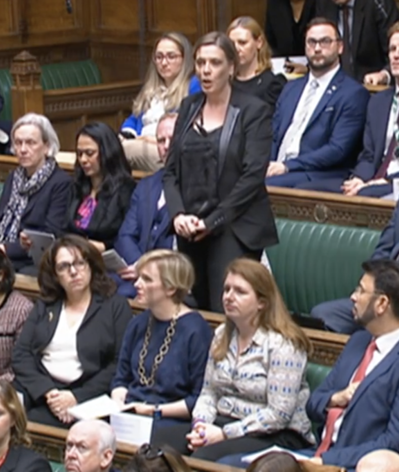 Jess raises the issue of Gaza in Parliament
