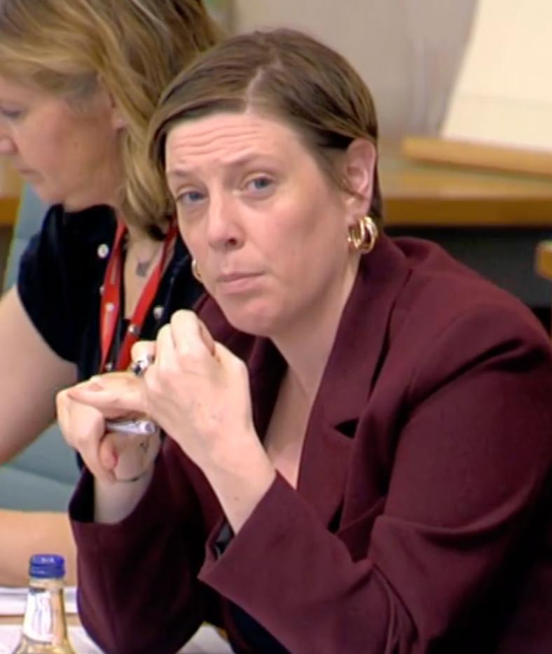 Jess sitting in a committee meeting