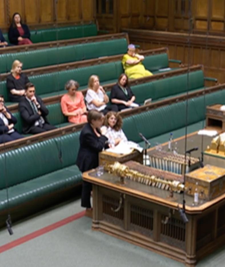 Jess speaking from the dispatch box