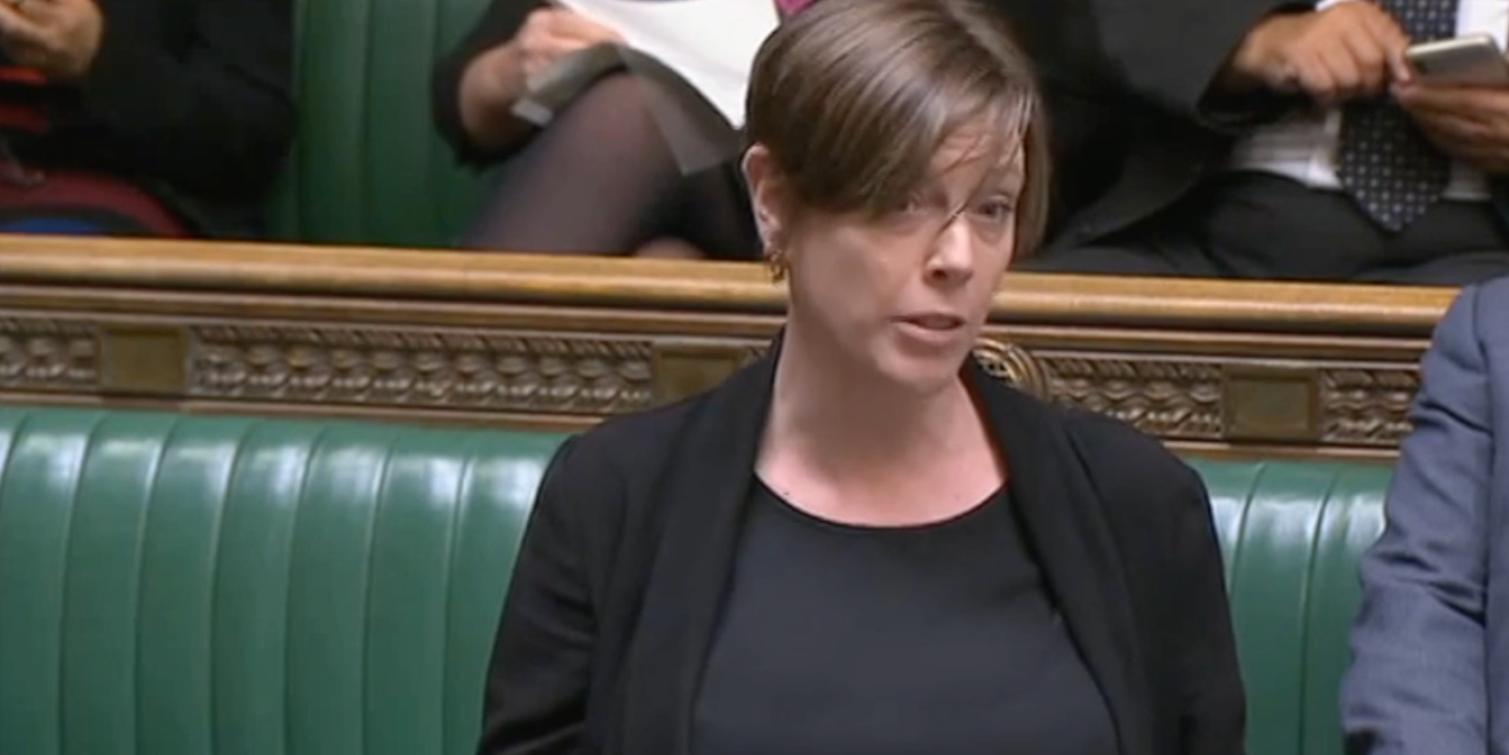 Jess in parliament speaking on the child social care review