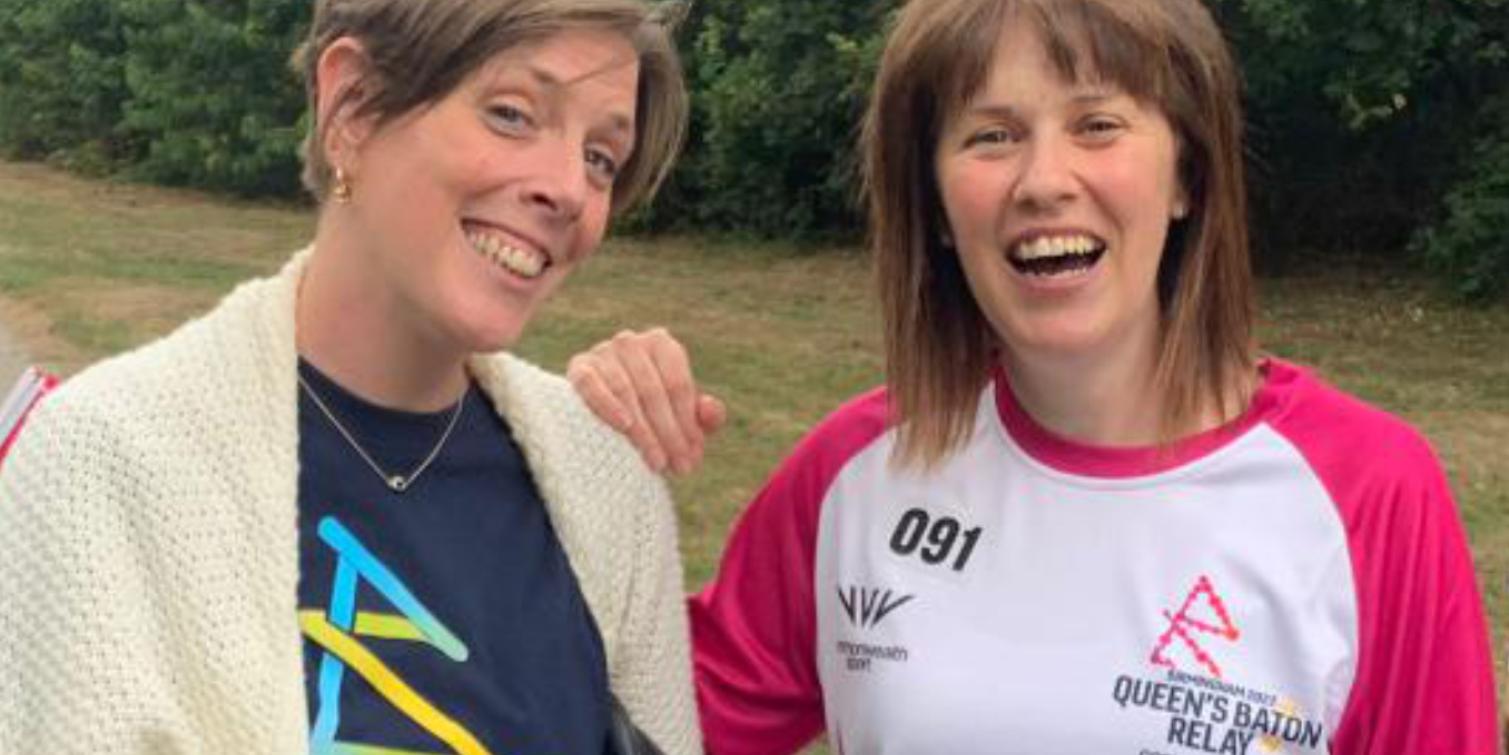 Jess Phillips at Commonwealth Games baton relay