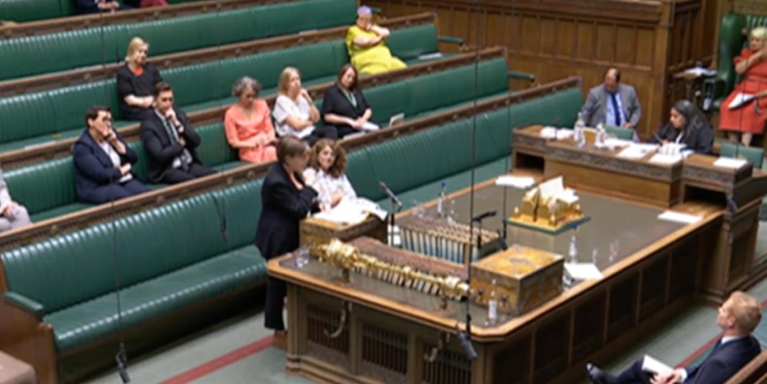 Jess speaking from the dispatch box